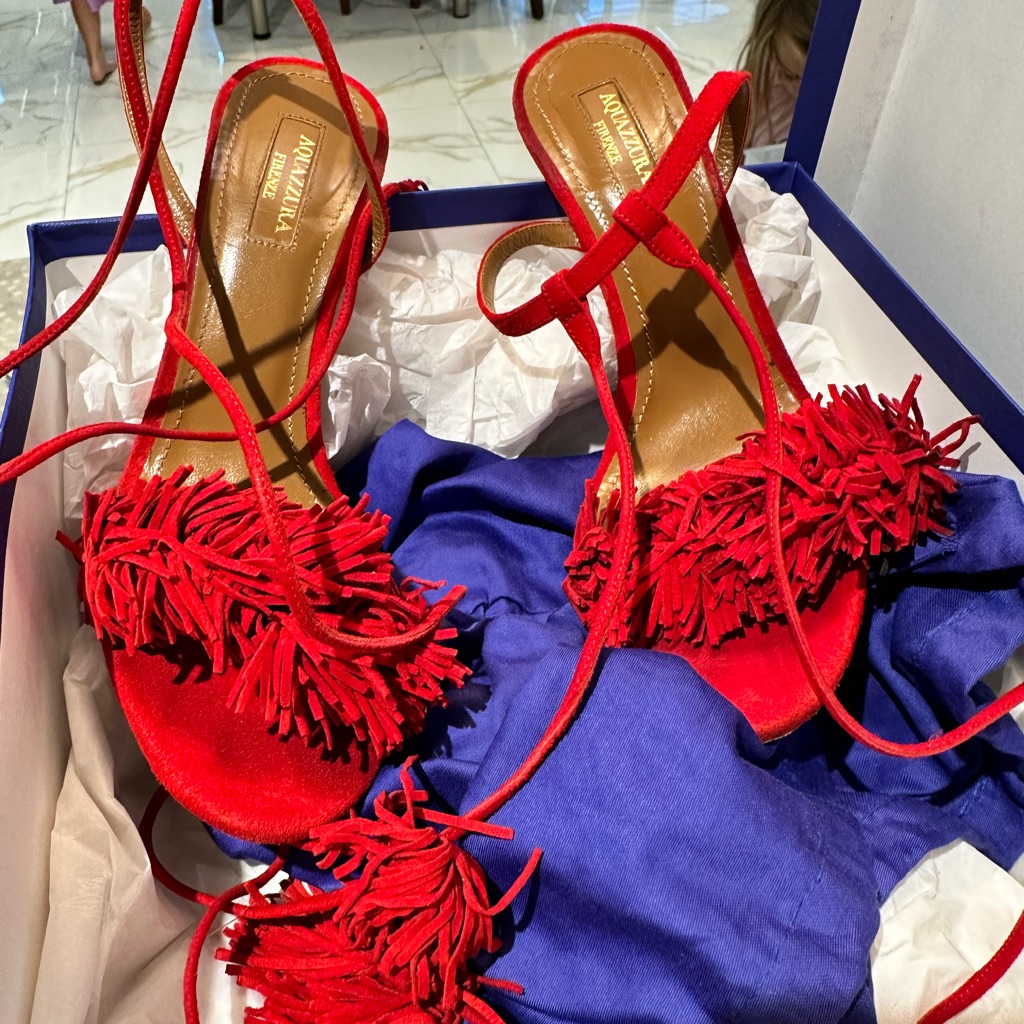 Aquazzura Wild Things Red 37.5